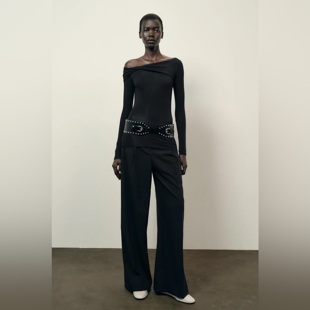 Zara Black Asymmetric Shirt size M